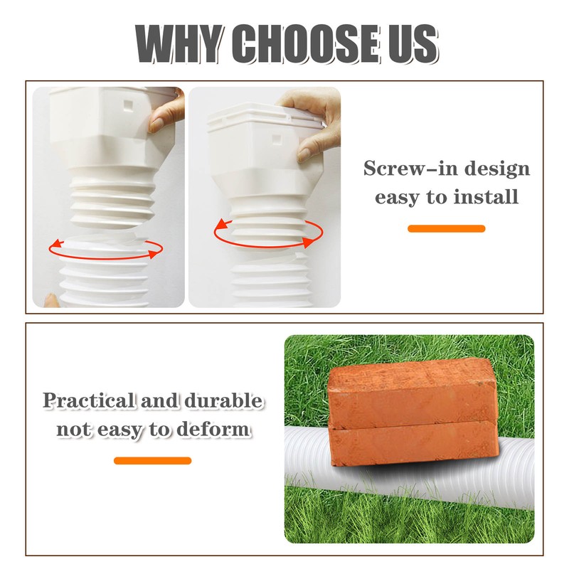 Downspout Extender Retractable Rain Gutter Drainage Pipe Down Spout Drain