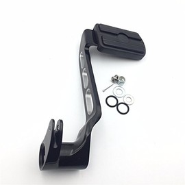 SMT-Black Billet Rear Brake Lever Brake Pedal Foot Lever with Skull Foot Peg 3 Hollow-Out Compatible with 2014-later Touring Trike Road King Street Glide CVO Tri Glide FLHR [B01JA1ZDOM]