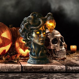 Bedside Lamps | Lamps for Night Stands | Lighting Figurines Decoration Collectible Gothic for Tabletop Desk Living Room Kitchen Christmas Home