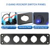HIYFUH Rocker Switch Panel 20A Waterproof On Off 12V BlueToggle