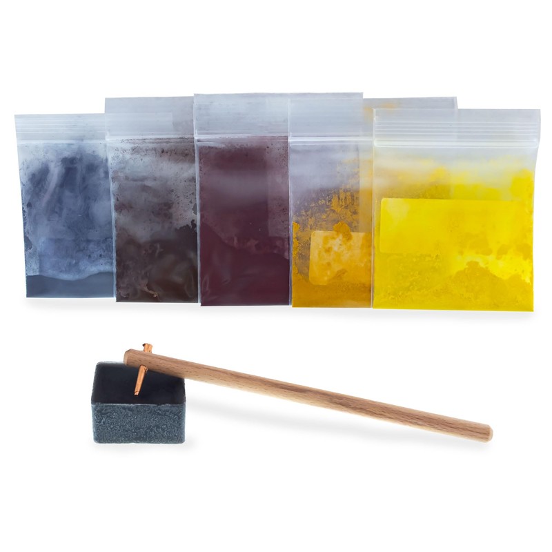0.6 mm Extra Heavy Copper Tip Kistka, Beeswax, 5 Dyes