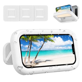 ZeriLion Waterproof Shower Phone Holder Mount 480° Rotation - Universal Phone Holder for Shower, HD Touch, Strong Adhesive Suction, Suitable for Bathroom, Kitchen, Mirror Wall