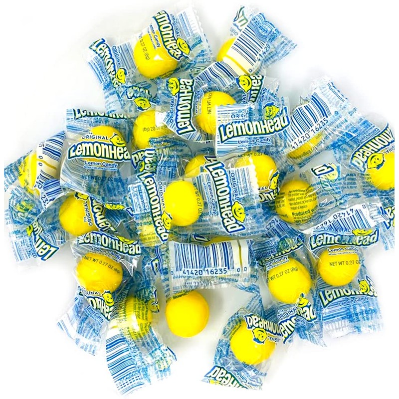 SweetGourmet Original LemonHead Candy Wrapped Bulk | 1 Pound