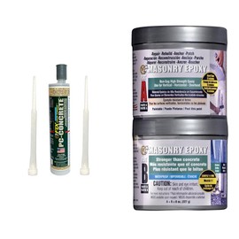 PC Concrete Epoxy Adhesive Paste Anchoring Repair Bundle with PC Masonry Epoxy Adhesive Paste Crack Repair, 8.6 oz and 8 oz