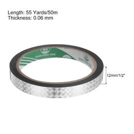 QUARKZMAN Silver Metalized Tape 1/2 Inch x 55 Yards Decorative Tape for Crafts, Wall Accents, Graphic Design