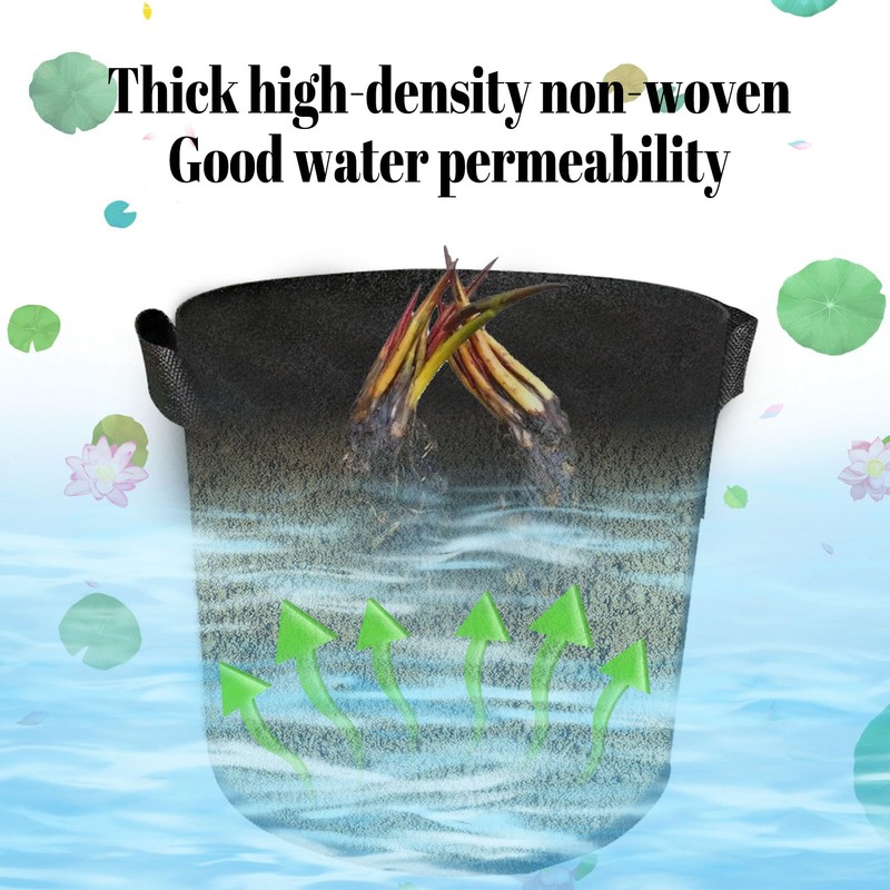 8Pack Lily Plant Pots for Pond, Thickened Nonwoven Plant Fabric