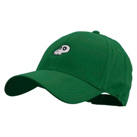 Mario Turtle Skull Logo Embroidered Solid Cotton Twill Low Profile Strap Cap - Kelly OSFM