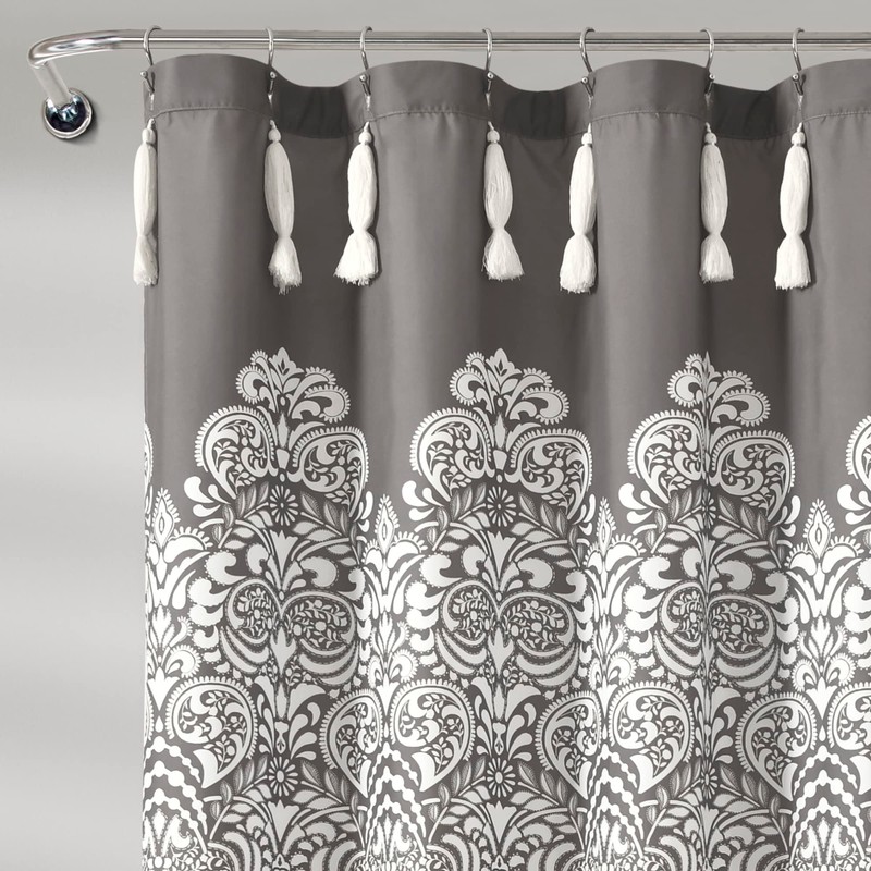 Lush Decor Boho Medallion Shower Curtain, 72" x 72", Dark