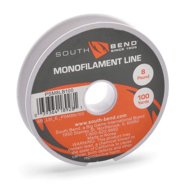 SouthBend Pony Spool PSM8LB100 Monofilament 8lb/100Yard Line