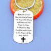 24PCS Religious Gifts Keychain Christian Present for Men Bible Verse