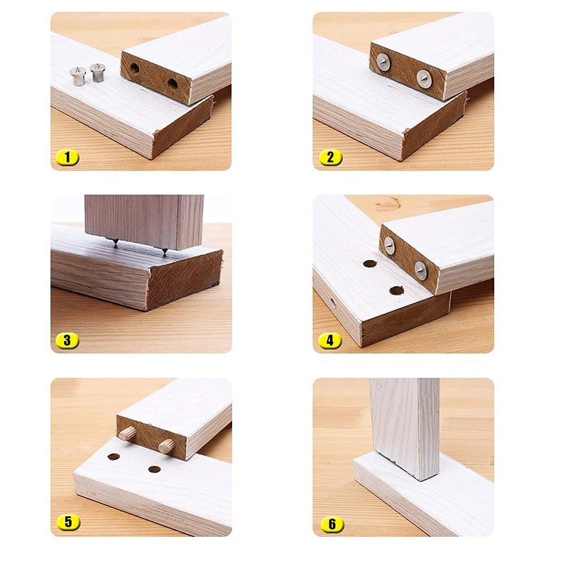 AUTOTOOLHOME Dowel and Tenon Center Transfer Plugs Point 1/4", 5/16",
