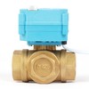 U.S. Solid 1" 3 Way Stainless Steel Motorized Ball Valve