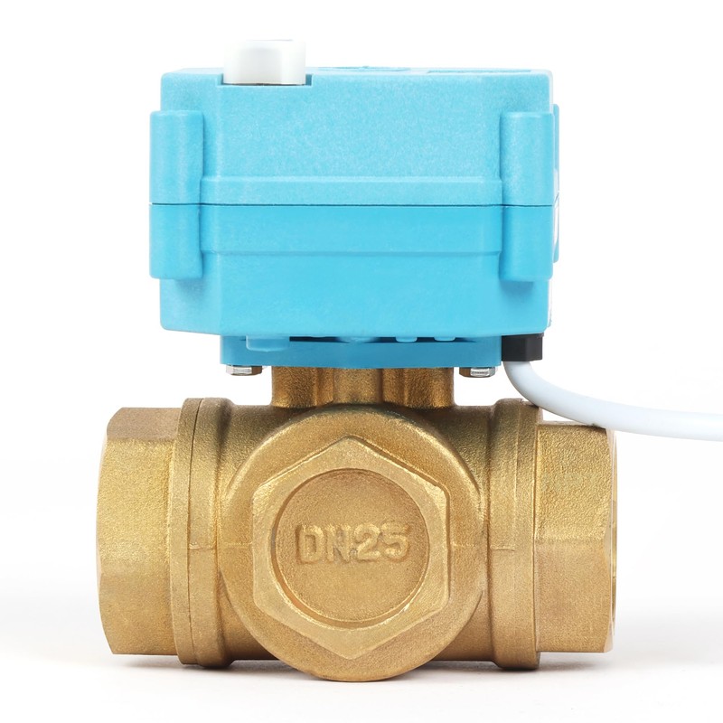 U.S. Solid 1" 3 Way Stainless Steel Motorized Ball Valve
