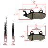 Caltric Front Rear Brake Pads for Can-Am Maverick 1000 1000R