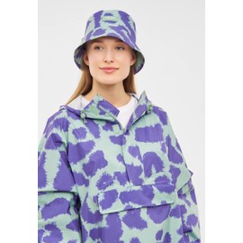 LARKSON Rain Hat Women Men – Mats – Rain Hat in Two Sizes – Fishing Hat Waterproof for Outdoor Festival Leisure – Waterproof Rain Cover Hydrostatic Head 10,000 mm, Mint Purple - Leo, L-XL
