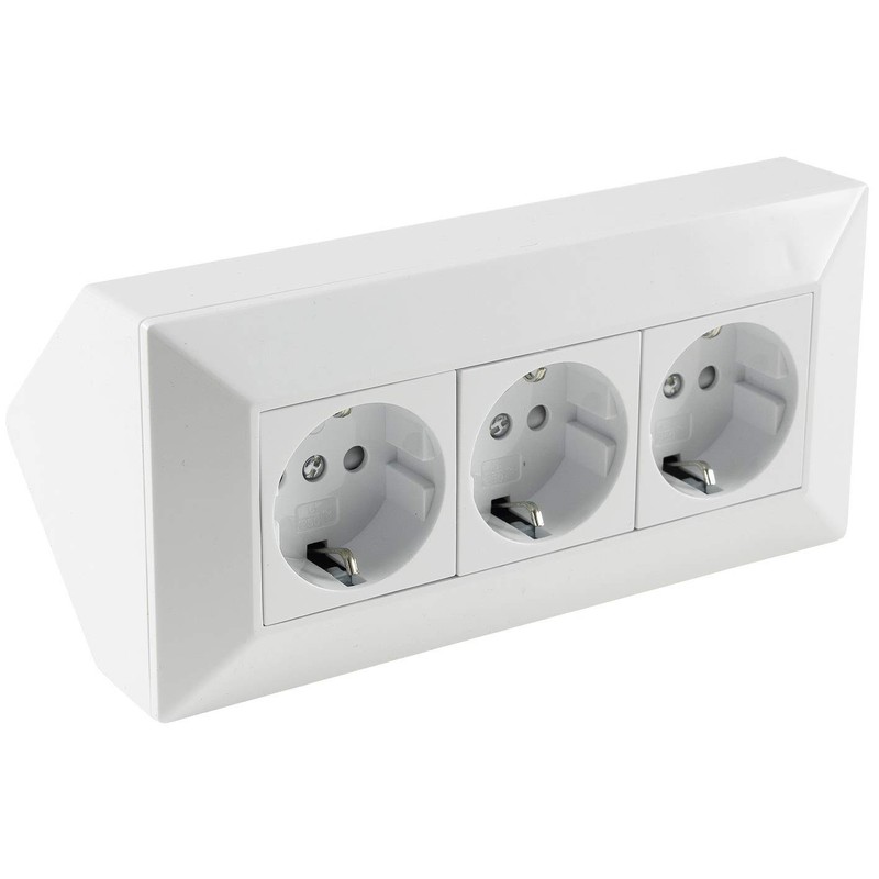 Socket block in white.