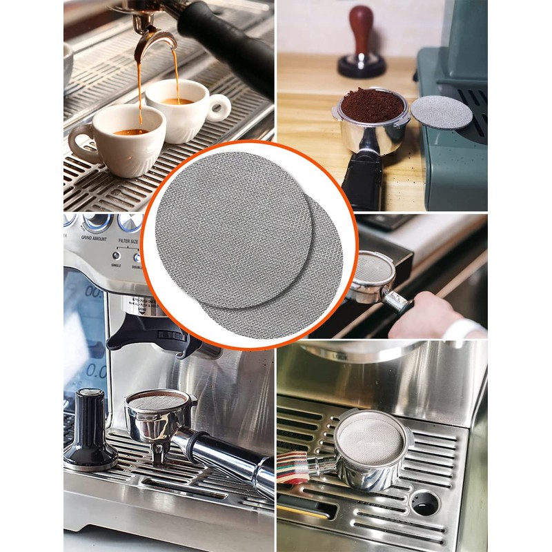 2 PCS 58.5mm Puck Screen Coffee Filter Keep Shower Screen