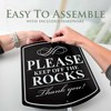 Classy Aluminum "Please Keep Off the Rocks" Sign With Reflective