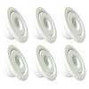 Happy Tree (6 Pack) 1/2" IPS Fire Sprinkler Head Semi-Recessed Escutcheon Plate 2 Piece Cover Ring White