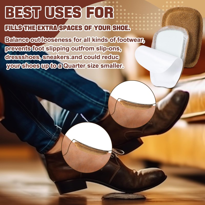 Shyyween 3 Pairs Shoe Tongue Pads Soft Self Adhesive Inserts