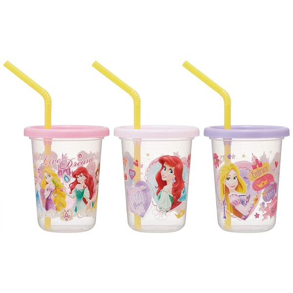 Skater SIH2ST Tumbler with Straw, 3 Pieces, 8.1 fl oz (230 ml), Princess 19, Made in Japan