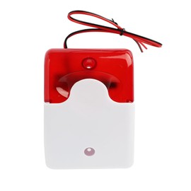 LEIBOCHAO 220V Alarm Siren Wired Flash Siren Sound Light Alarm Security Warning Device - Good Insulation Shockproof Red Flash High Decibel Buzzer