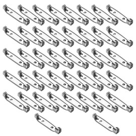 50 Pcs Silver Brooch Pins,32mm Safety Bar Pins with Locking Back