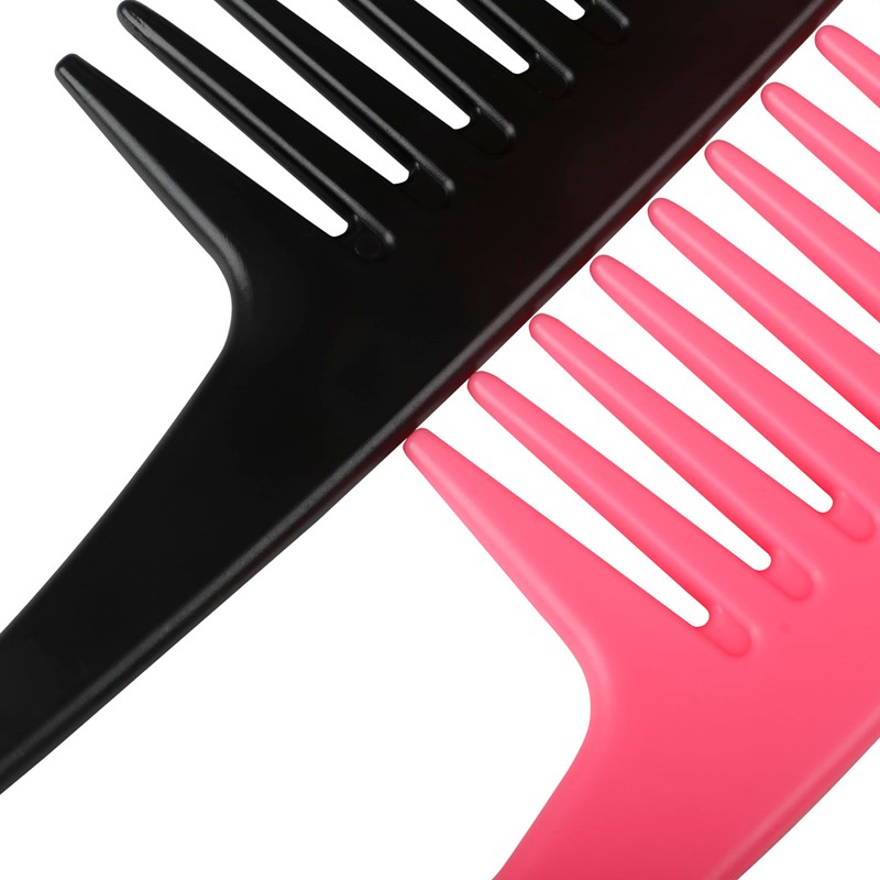 TRIXES Shower Hair Combs – 2-Pack – With Hooked Handle
