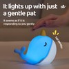 faralite Cute Whale Night Light, Soft Narwhal Silicone LED Night