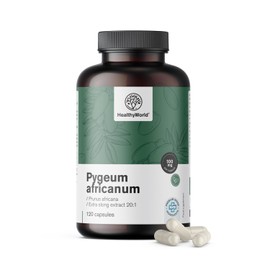 HealthyWorld Pygeum - African Plum Extract (Pygeum Africanum) - 100mg Extract 20:1 Per Capsule - 120 Vegetable Capsules - Vegetarian - Support for Men - 4 Month Supply
