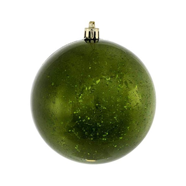 Vickerman 464724-4.75" Moss Green Shiny Mercury Ball Christmas Tree Ornament