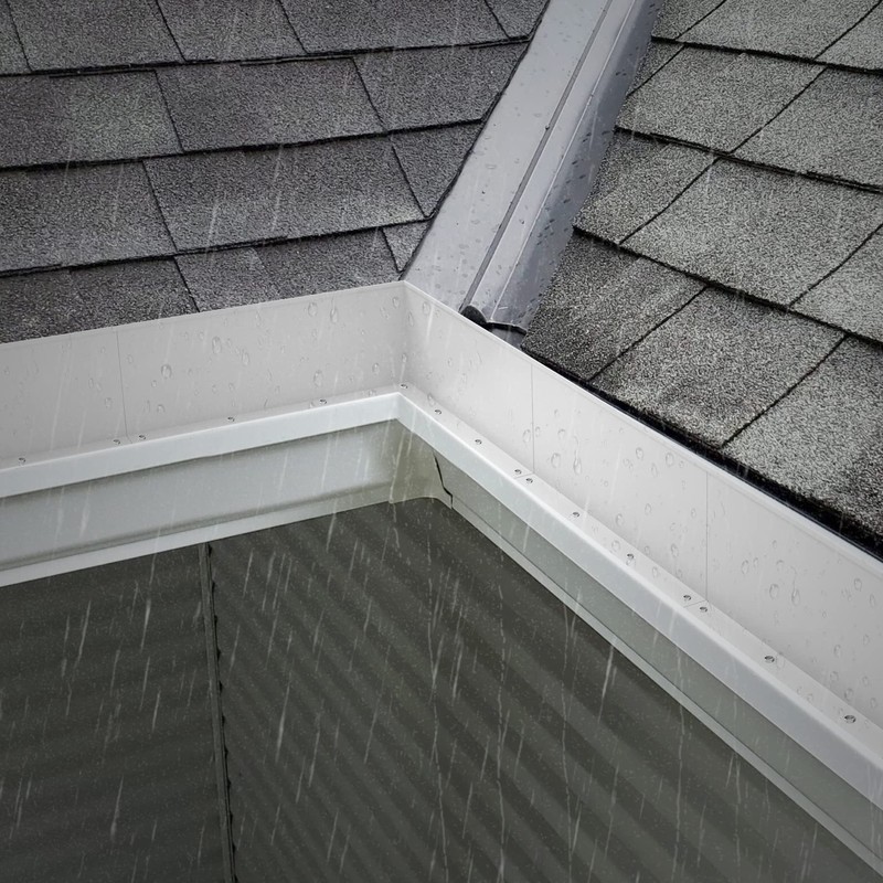 Pearwow Gutter Valley Splash Guard,Aluminum Rain Diverter Roofing Gutter Splash