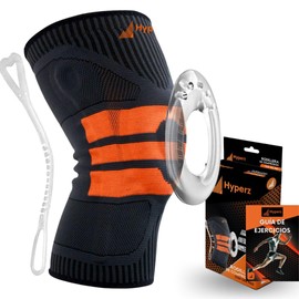 Hyperz - Rodillera Ortopedica de Compresión con Almohadilla para Banda Rotuliana Rodillera Deportiva, Rodillera para Meniscos, Soporte para Rodilla, Rodilleras Gym Voleibol, Basquetbol,Tenis, Pádel