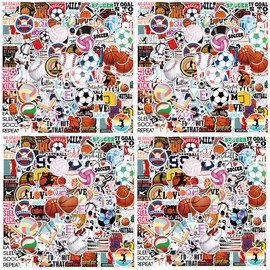 200PCS Sports Theme Stickers - Ball, Basketball, Baseball, Volleyball, Soccer - Kids, Teens - Waterproof Vinyl - Wall, Scrapbooking, Laptop - Sport Decorations