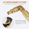 Hymnorq 1/4 Inch RV Quick Connect Adapter, Solid Brass Construction,