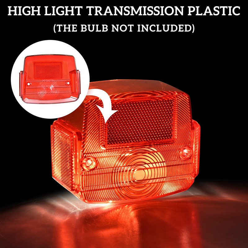 SAUTVS Red Tail Light Housing for Kawasaki Mule, Tail Lamp