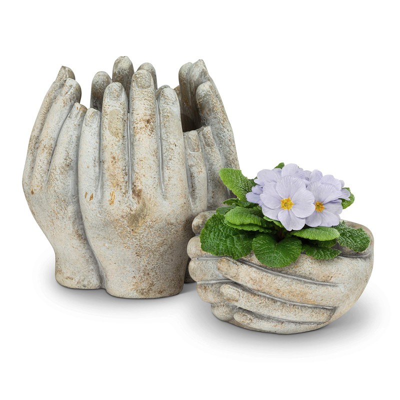 Abbott Collection 27 Planter, 3 inches H, Cupping Hands