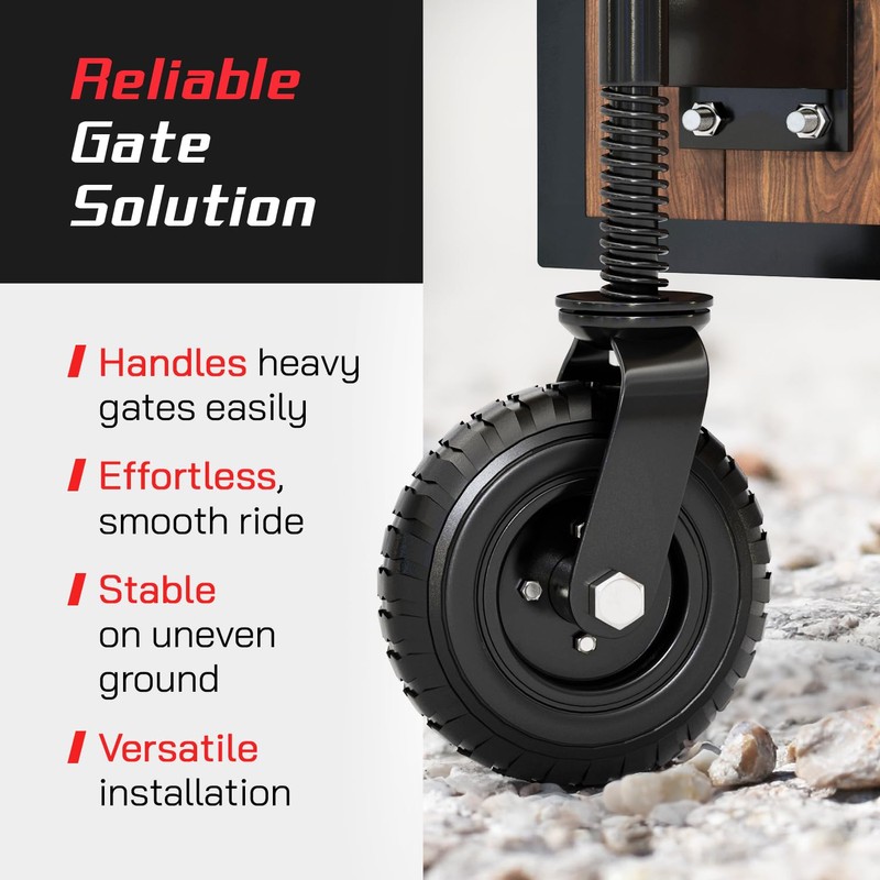 Heavy Duty Fence Gate Wheel - 8-inch Gate Wheels for