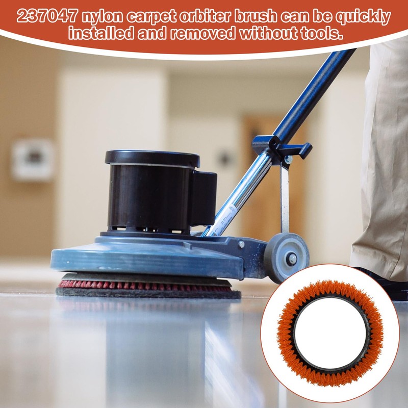 Xihu Commercial 237047 Nylon Carpet Orbiter Brush, 10.5" Diameter, Polypropylene