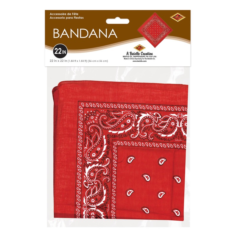 Red Bandana Party Accessory (1 count)