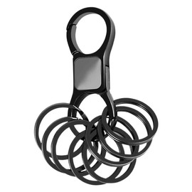ShigKeu Quick Release Keyring, Key Chains for Car with 8 Detachable Key Rings, Heavy Duty Keychain Key Chain Holder Clip for Men and Women(black)