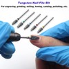 Fantexy 10pcs Ceramic Nail Drill Bits, 3/32 Inch Professional Tungsten