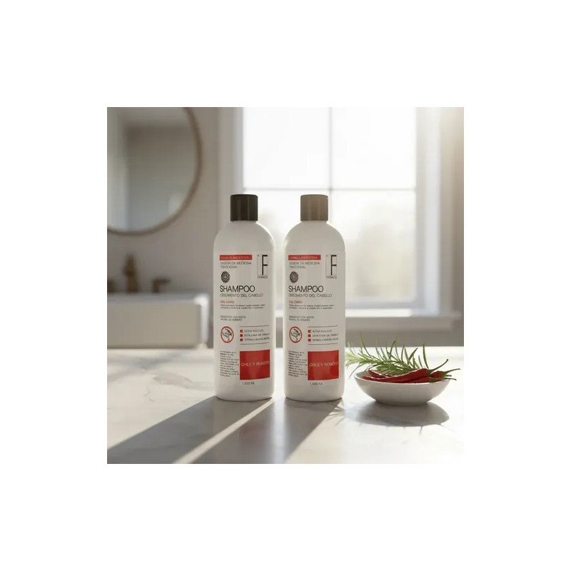 2 Pack Shampoo Crecimiento Capilar De Chile Y Romero