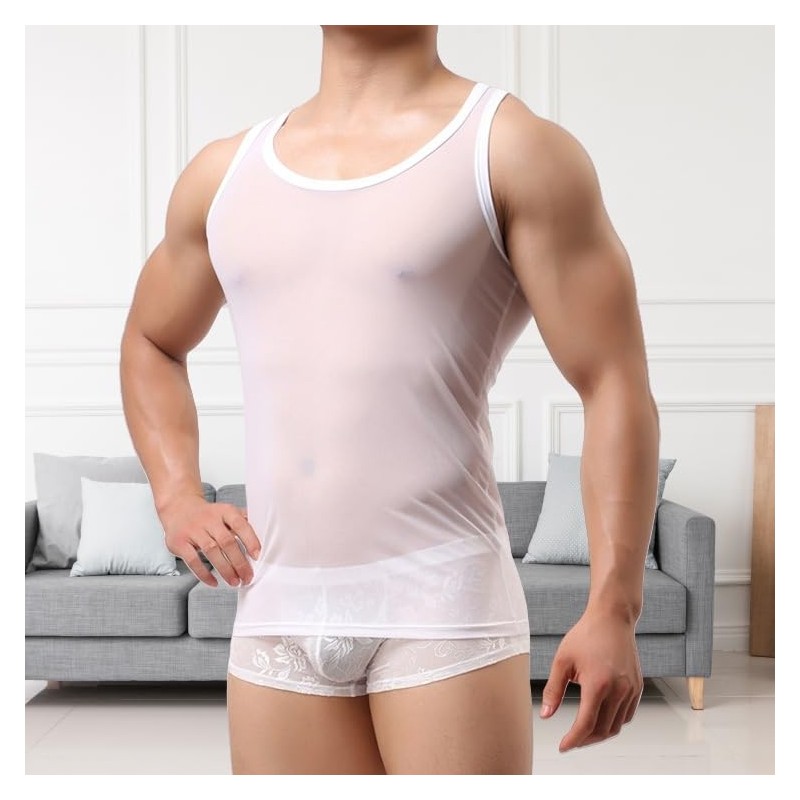 WOWSKY Men's Mesh Tank Top - Stylish and Breathable Running