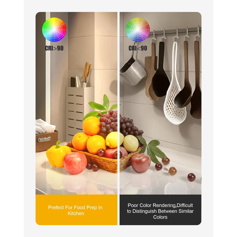 Hardwired Under Cabinet Lighting, 12 inch 3CCT with Triac Dimmable,