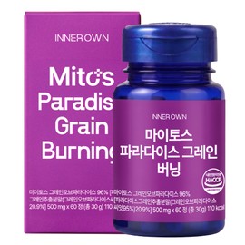 Mytos Paradise Grain Grain Burning 20x Concentrated 6 Paradol 60 Tablets, 1 Piece / 마이토스 파라다이스 그레인 그래인 버닝 20배 농축 6파라돌 60정, 1개