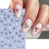 Flower Nail Art Stickers Decals, Butterfly Ladybug Daisy Strawberry Blueberry