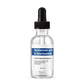 DRN LABS- Suero facial con ácido hialurónico y niacinamida suero hidratante 100 puro para el rostro. 1 onza líquida                                   