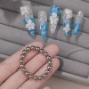 라운드 마그네틱 비드 네일 아트 물결 리플 고양이 눈 디자인