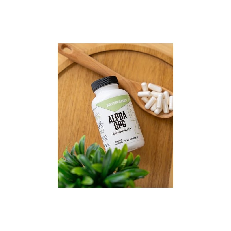 NutraBio Alpha GPC - 60 Caps - 300 mg -
